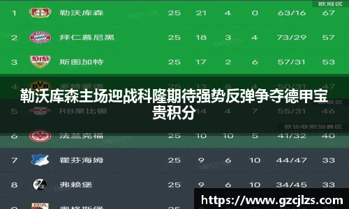 勒沃库森主场迎战科隆期待强势反弹争夺德甲宝贵积分