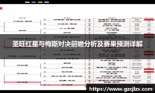 圣旺红星与梅斯对决前瞻分析及赛果预测详解