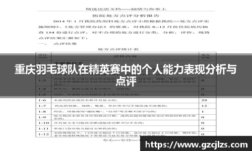 重庆羽毛球队在精英赛中的个人能力表现分析与点评